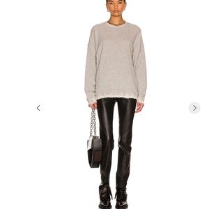 R13-Designer Chris Leba, Shredded Edge Sweatshirt, (S-but oversized by design)